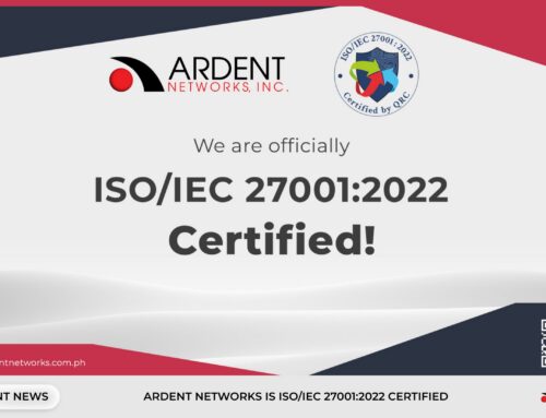 Ardent Networks is ISO/IEC 27001:2022 Certified