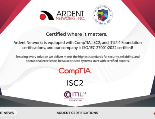 Ardent Networks Cybersecurity Certifications